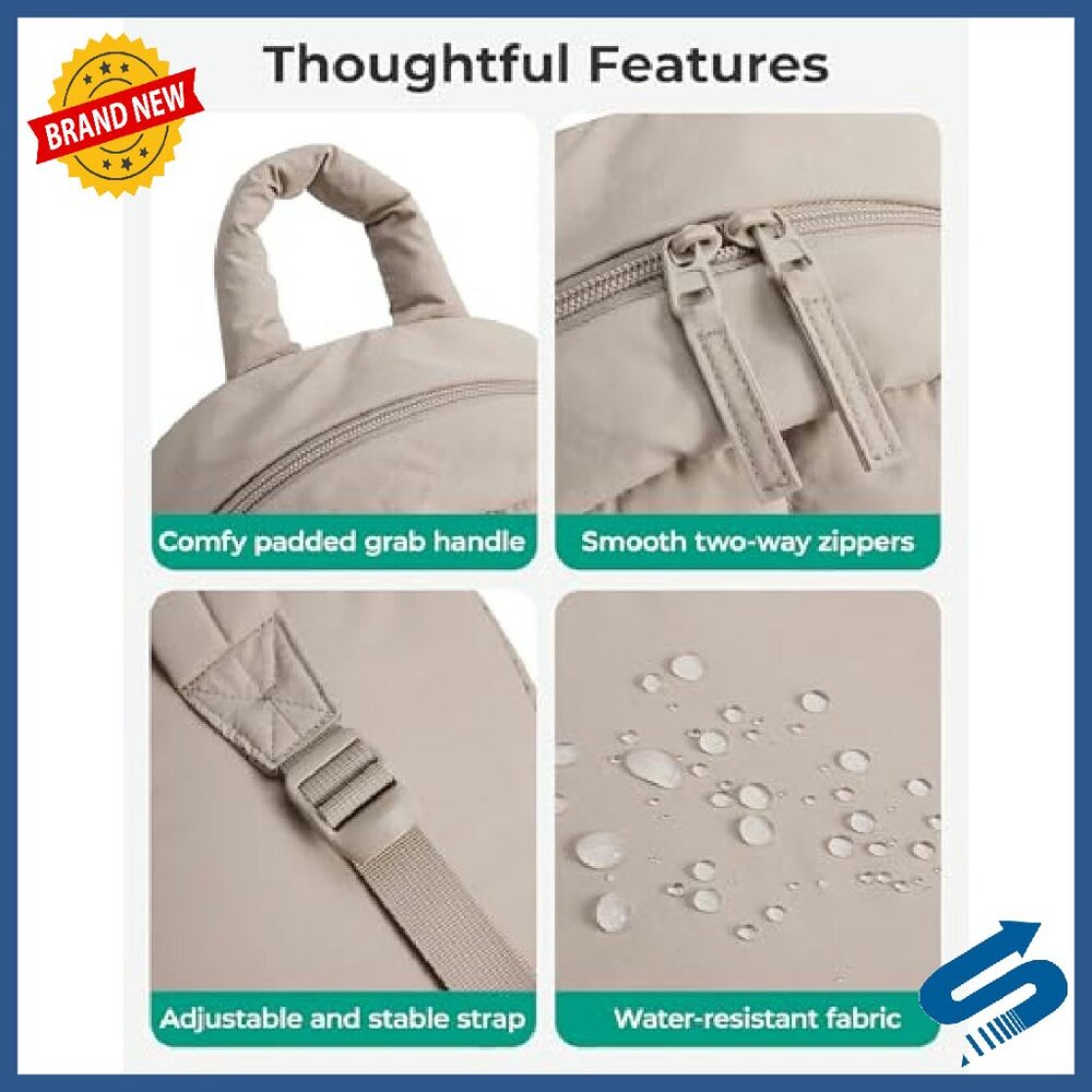 Mini Quilted Backpack, Lightweight Puffer Daypack… - image 7